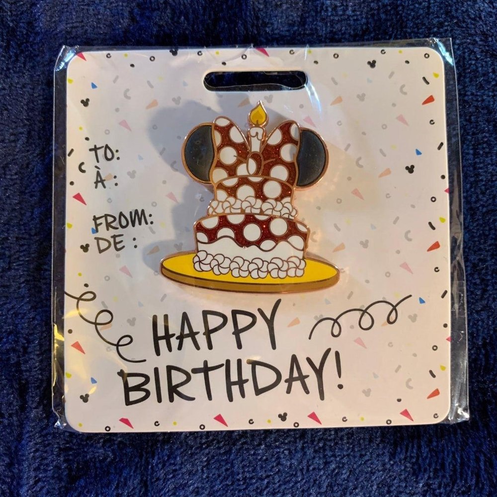 Disney Minnie Mouse Happy Birthday Cake Pin - Picture 3 of 4